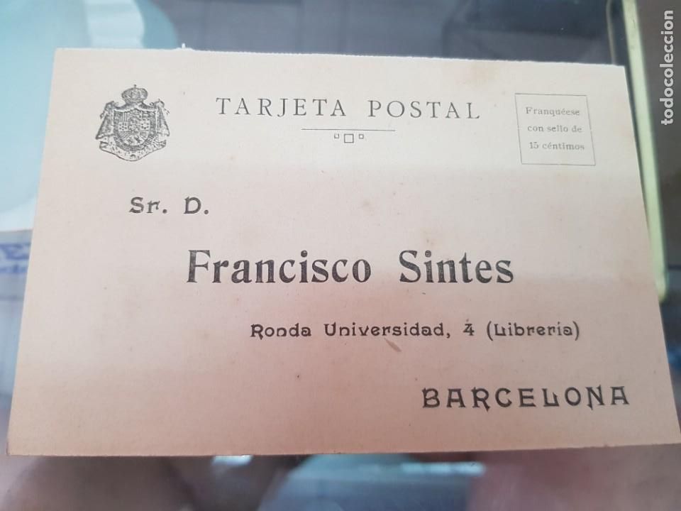 Sammelleidenschaft Andere Papierartikel: ANTIGUA TARJETA COMERCIAL FRANCISCO SINTES EDITORIAL LIBRERIA BARCELONA