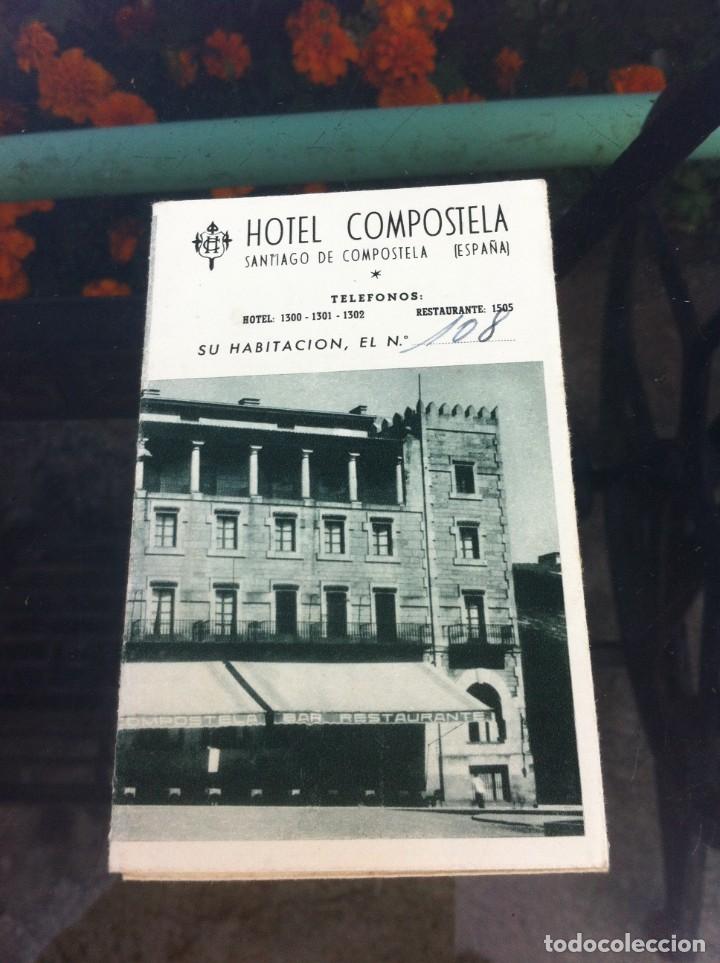 Outros artigos de papel: HOTEL COMPOSTELA. SANTIAGO DE COMPOSTELA. MEDIDAS ABIERTO: 32 X 31CM