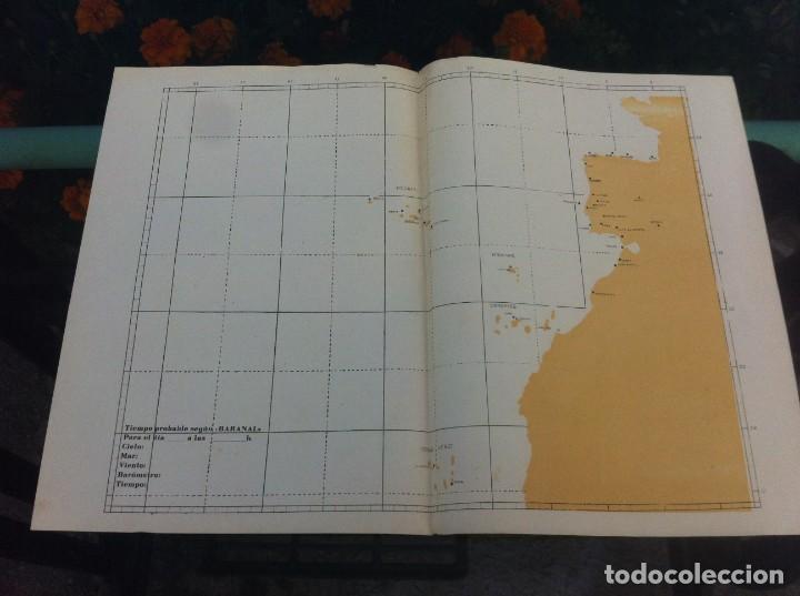 Outros artigos de papel: MAPA DE COSTA ESPA&Ntilde;A - &Aacute;FRICA. TIEMPO PROBABLE SEG&Uacute;N BARANAL. 34,5 X 24,5CM. PAPEL