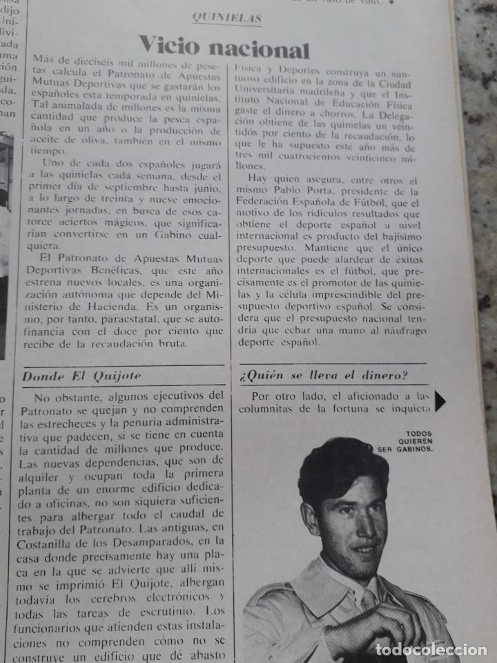 Otros Art&iacute;culos de Coleccionismo en Papel: PASION POR LAS QUINIELAS. RECORTE CAMBIO 16. SEPTIEMBRE 1975