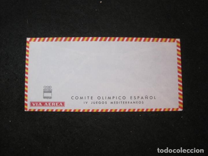 Sammelleidenschaft Andere Papierartikel: COMITE OLIMPICO ESPA&Ntilde;OL-IV JUEGOS MEDITERRANEOS-SOBRE-VIA AEREA-VER FOTOS-(K-3935)