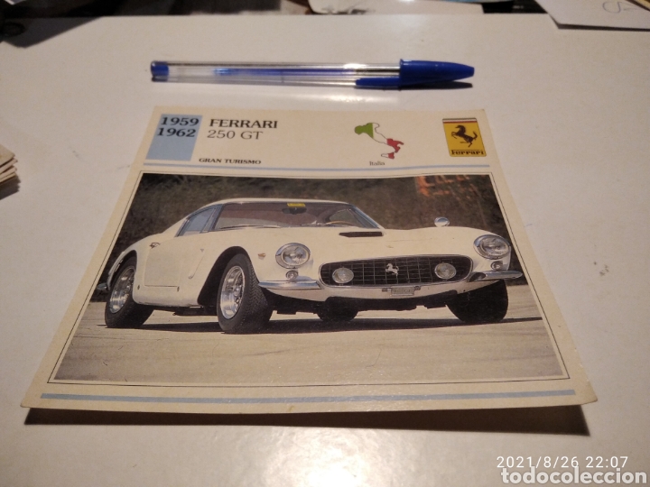 Otros art&iacute;culos de coleccionismo en papel: Ficha Ferrari 250GT