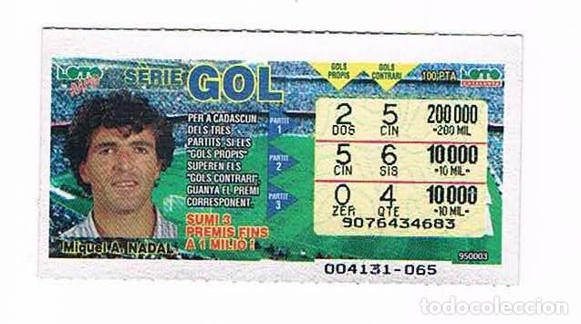Paper Collecting Others: Cupon loto rapid loto Catalunya F C Barcelona Miguel A Nadal