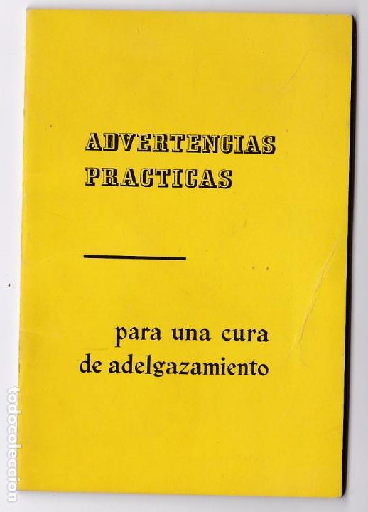Otros art&iacute;culos de coleccionismo en papel: Advertencias pr&aacute;cticas para una cura de adelgazamiento / C.H. Boehringer Sohn Ingelheim, S.A. E.