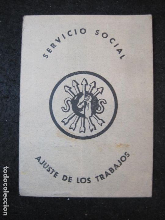 Sammelleidenschaft Andere Papierartikel: SERVICIO SOCIAL-AJUSTE DE LOS TRABAJOS-A&Ntilde;O 1939-VER FOTOS-(K-4006)