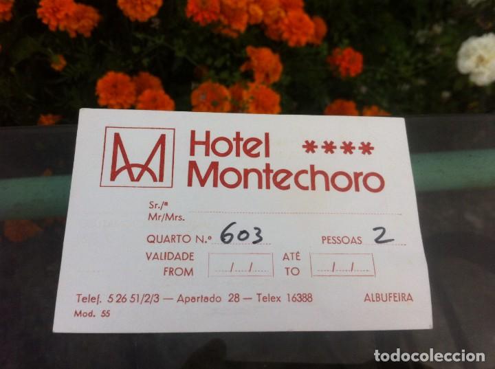 Collectionnisme Papier divers: TARJETA. HOTEL MONTECHORO. ALBUFEIRA