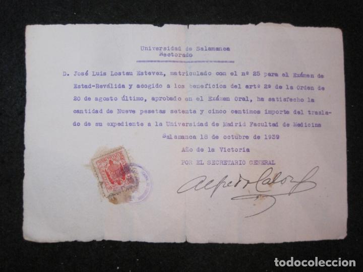 Collectionnisme Papier divers: UNIVERSIAD DE SALAMANCA-RECTORADO-TRASLADO EXPEDIENTE-FIRMADO SECRETARIO GENERAL-VER FOTOS-(K-4039)