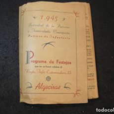 Otros Artículos de Coleccionismo en Papel: ALGECIRAS-FESTIVIDAD DE LA PURISIMA CONCEPCION-PROGRAMA DE FESTEJOS-AÑO 1945-VER FOTOS-(K-4041)