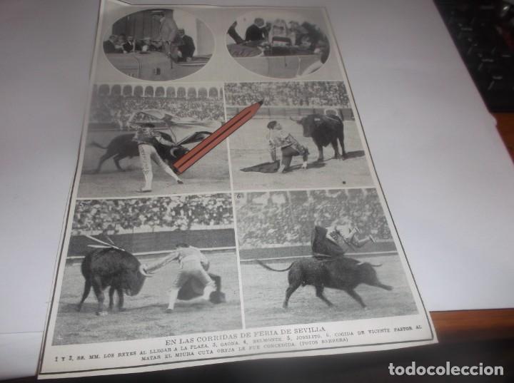 Otros Art&iacute;culos de Coleccionismo en Papel: RECORTE A&Ntilde;O 1916(SEVILLA)LOS REYES EN CORRIDA FERIA,JOSELITO,BELMO(BARCELONA,V ASAMBLEA VITICULTORES