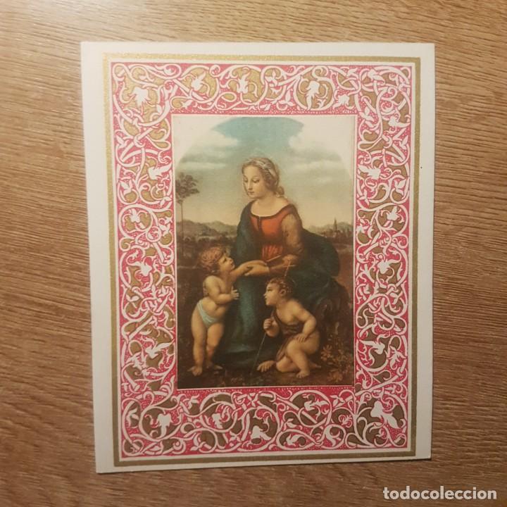 Otros Art&iacute;culos de Coleccionismo en Papel: TARJETA D&Iacute;PTICO RELIGIOSA 10 X 12 CMS MADONNA DE RAFAEL