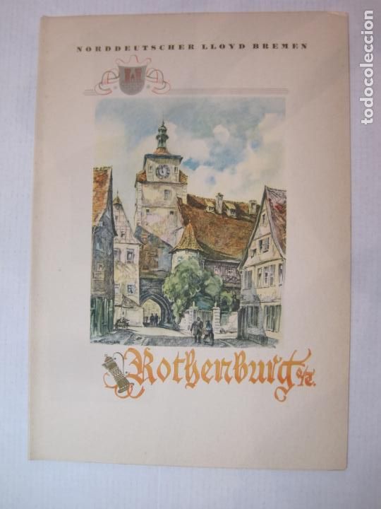 Otros Art&iacute;culos de Coleccionismo en Papel: VAPOR POSTDAM-NORDDEUTSCHER LLOYD BREMEN-A&Ntilde;O 1937-MENU ANTIGUO BARCO-VER FOTOS-(V-22.917)