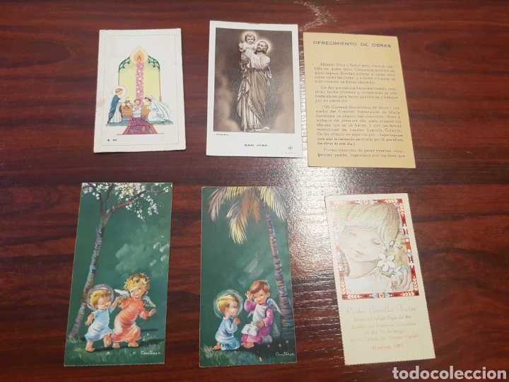 Otros art&iacute;culos de coleccionismo en papel: 6 ESTAMPITAS RELIGIOSAS RECUERDOS COMUNI&Oacute;N BAUTISMO CUMPLEA&Ntilde;OS