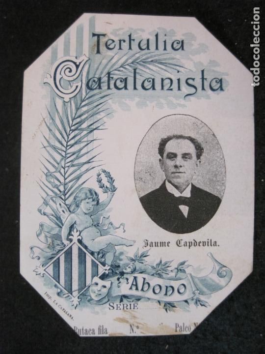 Sammelleidenschaft Andere Papierartikel: TERTULIA CATALANISTA-JAUME CAPDEVILA-ABONO-VER FOTOS-(89.924)