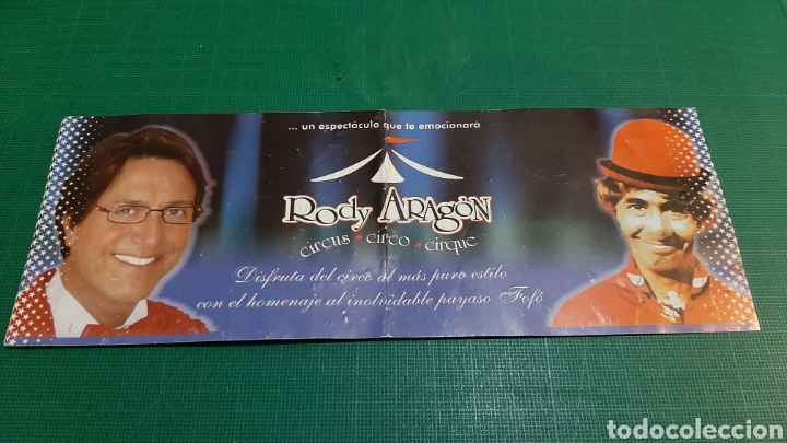 Outros artigos de papel: ENTRADA HOMENAJE FOFO CIRCO RIDY ARAGON LUGO ESPECT&Aacute;CULO