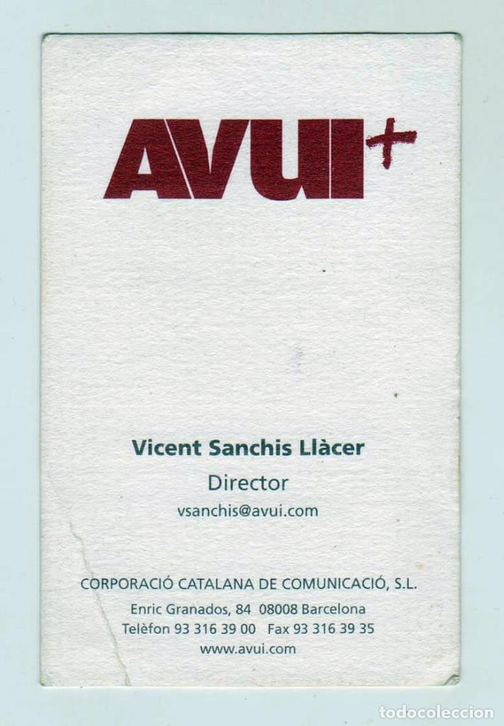 Otros art&iacute;culos de coleccionismo en papel: TARJETA - AVUI
