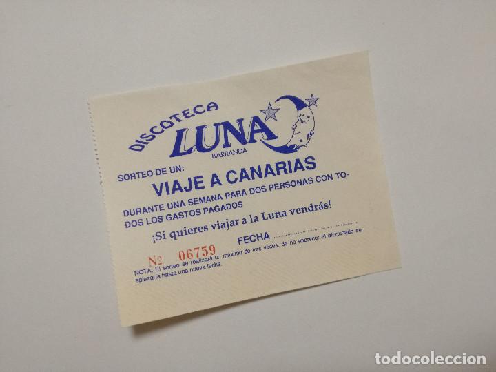 Otros Art&iacute;culos de Coleccionismo en Papel: FLYER ENTRADA INVITACION - DISCOTECA LUNA