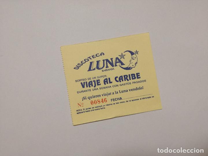 Otros Art&iacute;culos de Coleccionismo en Papel: FLYER ENTRADA INVITACION - DISCOTECA LUNA