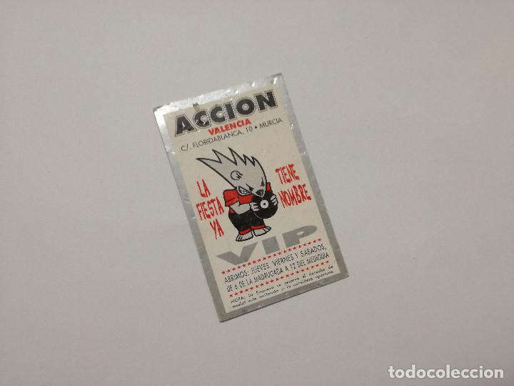 Otros Art&iacute;culos de Coleccionismo en Papel: FLYER ENTRADA INVITACION - DISCOTECA ACCION VALENCIA