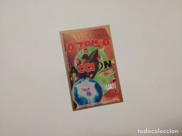 Otros Art&iacute;culos de Coleccionismo en Papel: FLYER ENTRADA INVITACION - DISCOTECA ACCION VALENCIA