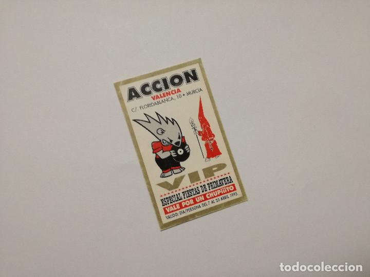 Otros Art&iacute;culos de Coleccionismo en Papel: FLYER ENTRADA INVITACION - DISCOTECA ACCION VALENCIA