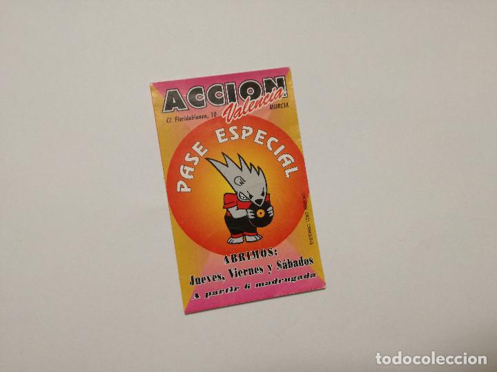 Otros Art&iacute;culos de Coleccionismo en Papel: FLYER ENTRADA INVITACION - DISCOTECA ACCION VALENCIA