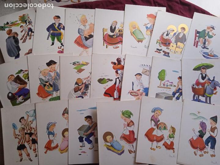Otros Art&iacute;culos de Coleccionismo en Papel: Pa&iacute;s Vasco. 65 felicitaciones antiguas. Temas vascos. Diferentes