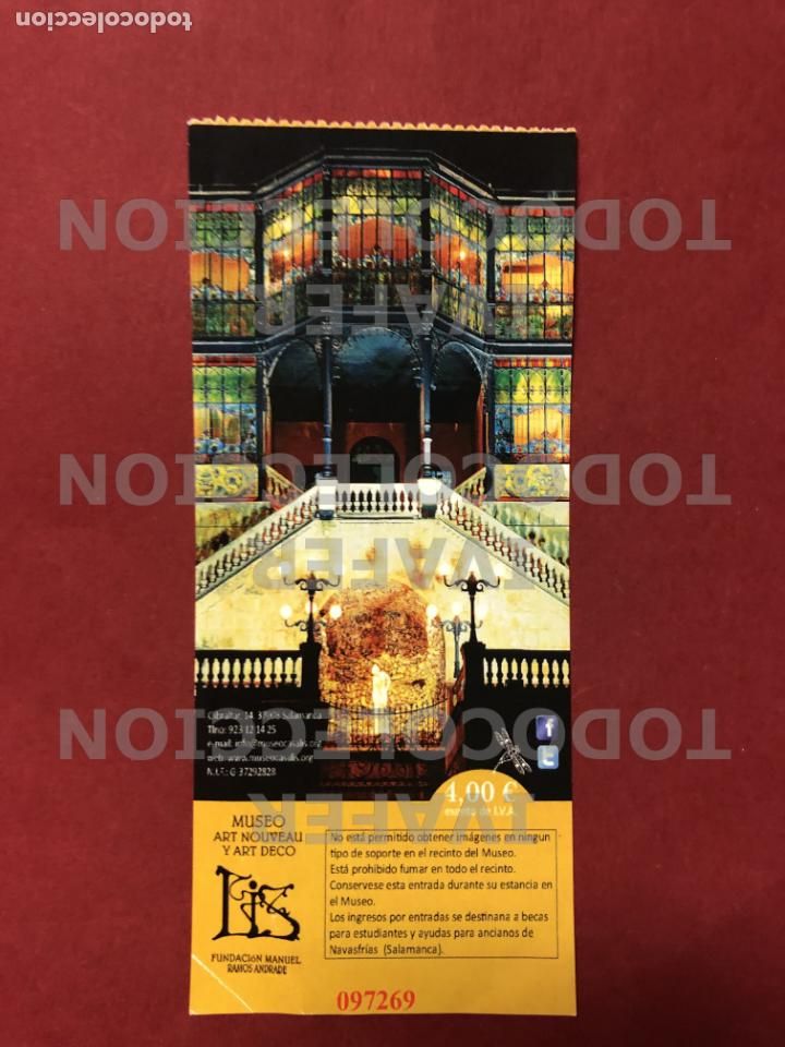 Otros Art&iacute;culos de Coleccionismo en Papel: ENTRADA CASA LYS, SALAMANCA, MUSEO DE ART NoUVEAU Y ART DECO