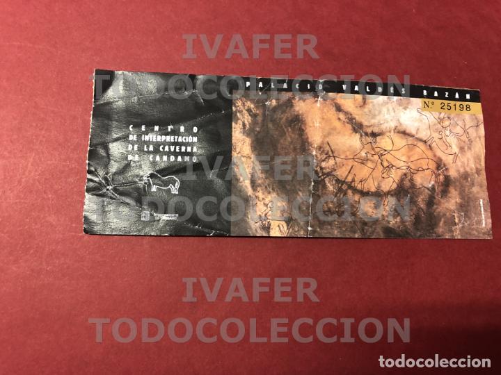 Otros Art&iacute;culos de Coleccionismo en Papel: ENTRADA CAVERNA DE CANDAMO, ASTURIAS, CENTRO DE INTERPRETACION PALACIO VALDES BAZAN, ARTE RUPESTRE