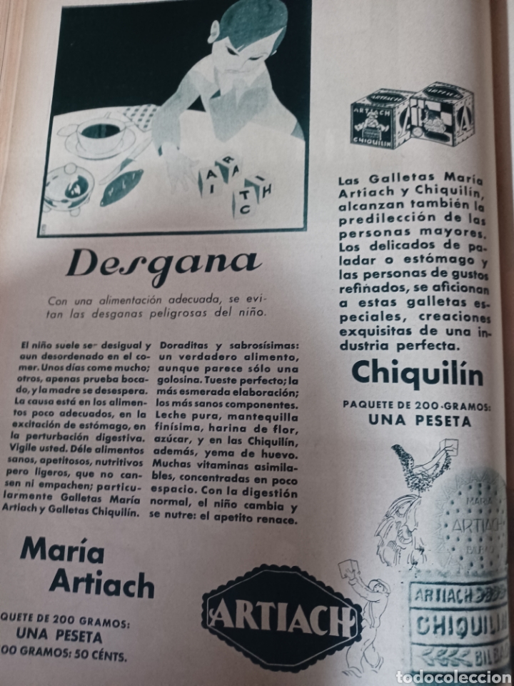 Paper Collecting Others: PUBLICIDAD DE GALLETAS CHIQUILIN A&Ntilde;O 1932 . 31 X 22 CM