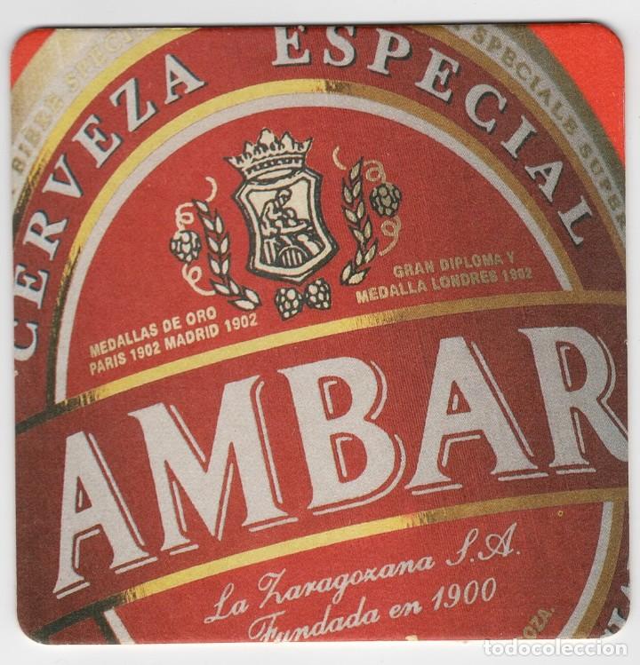 Otros Art&iacute;culos de Coleccionismo en Papel: posavasos - ambar - cerveza - carton rigido - reverso en blanco