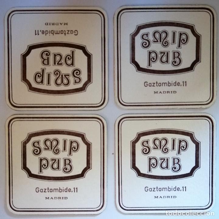 Altri oggetti di carta: 4 ANTIGUO POSAVASOS-SMIP PUB MADRID