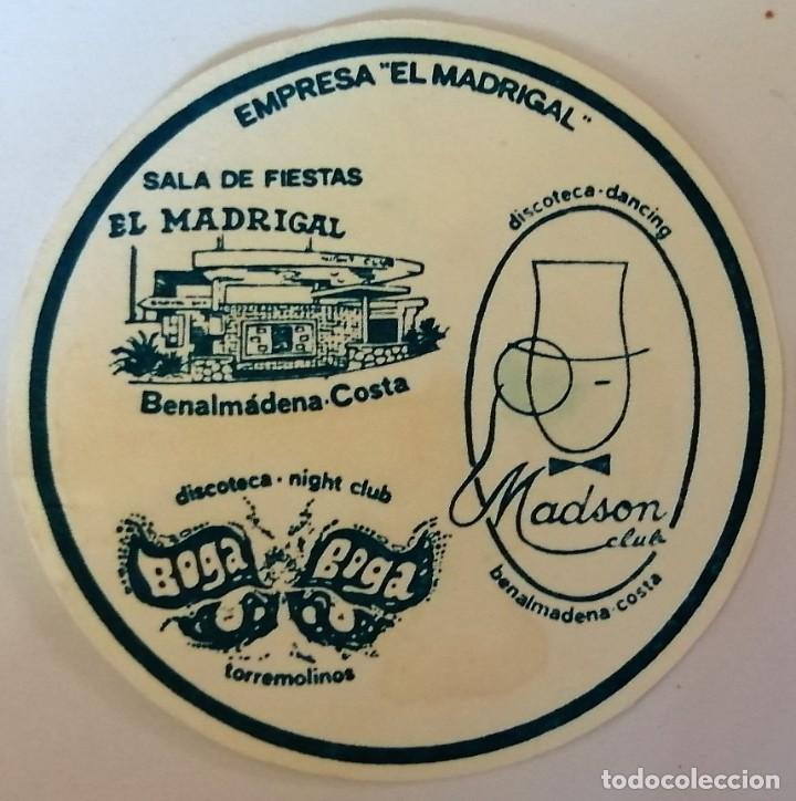 Otros Art&iacute;culos de Coleccionismo en Papel: POSAVASOS COASTER EMPRESA EL MADRIGAL DISCOTECA BOGA BOGA MADSON TORREMOLINOS BENALMADENA