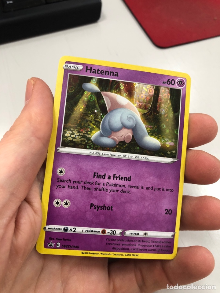 Otros art&iacute;culos de coleccionismo en papel: (I) Carta pokemon hatenna 2020 nintendo