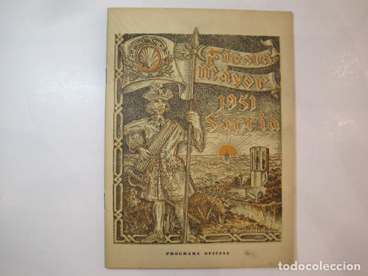 Otros art&iacute;culos de coleccionismo en papel: BARCELONA-FIESTA MAYOR SARRIA-A&Ntilde;O 1951-PROGRAMA OFICIAL-VER FOTOS-(K-4301)