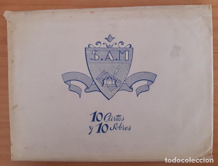Sammelleidenschaft Andere Papierartikel: CONJUNTO 5 HOJAS Y 5 SOBRES ACOLCHADOS + SOBRE S.A.M.