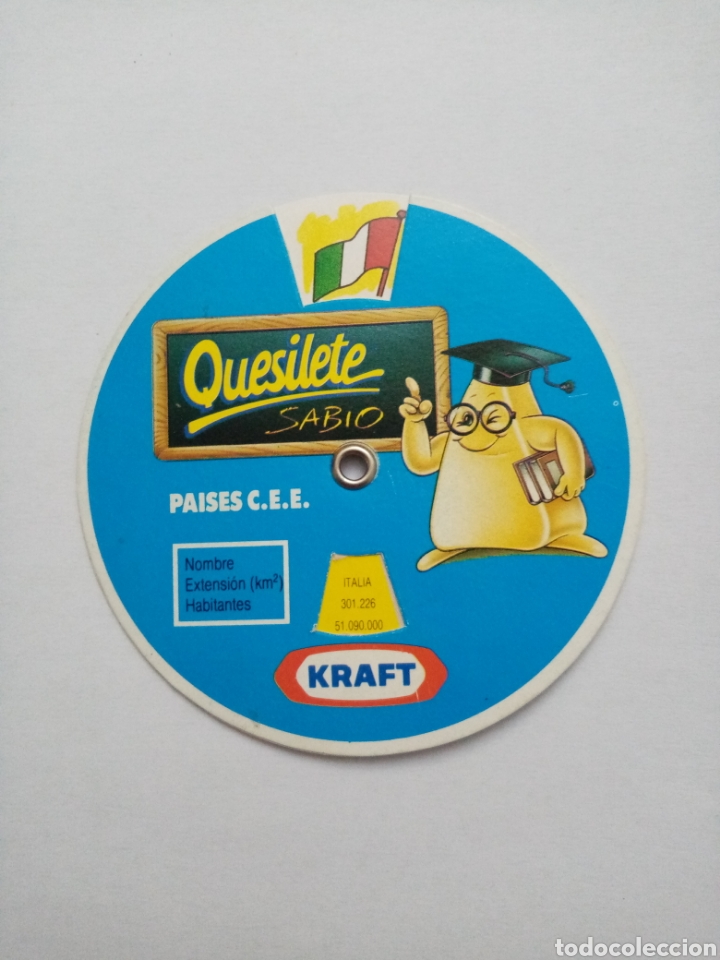 Otros art&iacute;culos de coleccionismo en papel: Quesilete sabio de Kraft, Pa&iacute;ses C. E. E - Foto 1