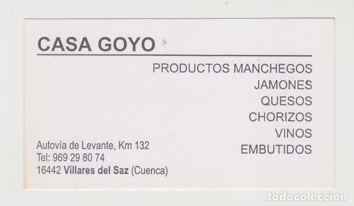 Otros art&iacute;culos de coleccionismo en papel: CASA GOYO - TARJETA PUBLICIDAD - VILLARES DEL SAZ - PERFECTO ESTADO
