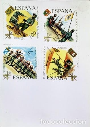 Otros art&iacute;culos de coleccionismo en papel: REPRODUCCION FOTOGRAFIA SELLOS DE CORREOS DE LA LEGION 50 ANIVERSARIO - LAMINAVARIOS-0126