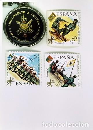 Otros art&iacute;culos de coleccionismo en papel: REPRODUCCION FOTOGRAFIA SELLOS Y ESCUDO DE LA LEGION - LAMINAVARIOS-0129 ,2