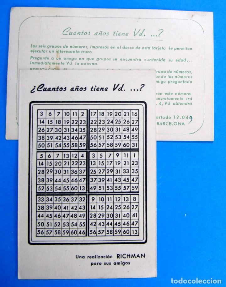 Sammelleidenschaft Andere Papierartikel: JUEGO DE MAGIA Y ADIVINACI&Oacute;N. ADIVINAR LA EDAD DE UNA PERSONA. REALIZACI&Oacute;N RICHMAN PARA SUS AMIGOS.
