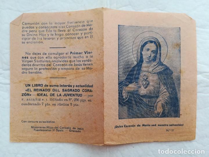 Otros art&iacute;culos de coleccionismo en papel: ESTAMPA, DULCE CORAZ&Oacute;N DE MAR&Iacute;A (MAYO) - A&Ntilde;OS 20 ~ 30 - MISI.H. CORAZ&Oacute;N DE JESUS, GRANADA - PJRB