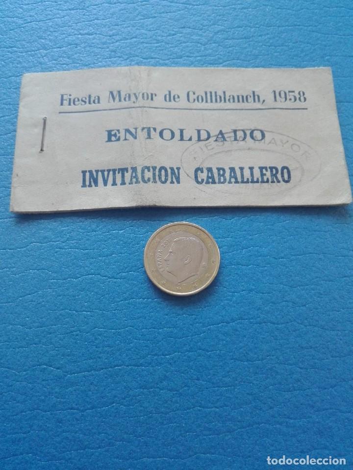 Otros Art&iacute;culos de Coleccionismo en Papel: TALONARIO INVITACION CABALLERO ENTOLDADO - FIESTA MAYOR DE COLLBLANCH 1958