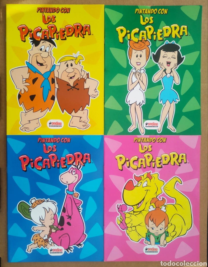 Otros Art&iacute;culos de Coleccionismo en Papel: Lote Pintando Con Los Picapiedra (Andino/Hanna Barbera, 2008). Sin usar. The Flinstones. Completo.