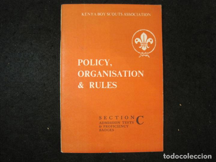 Outros artigos de papel: KENYA BOY SCOUTS-POLICYM ORGANISATION & RULES-SCOUTS-ESCULTISMO-VER FOTOS-(K-4623)