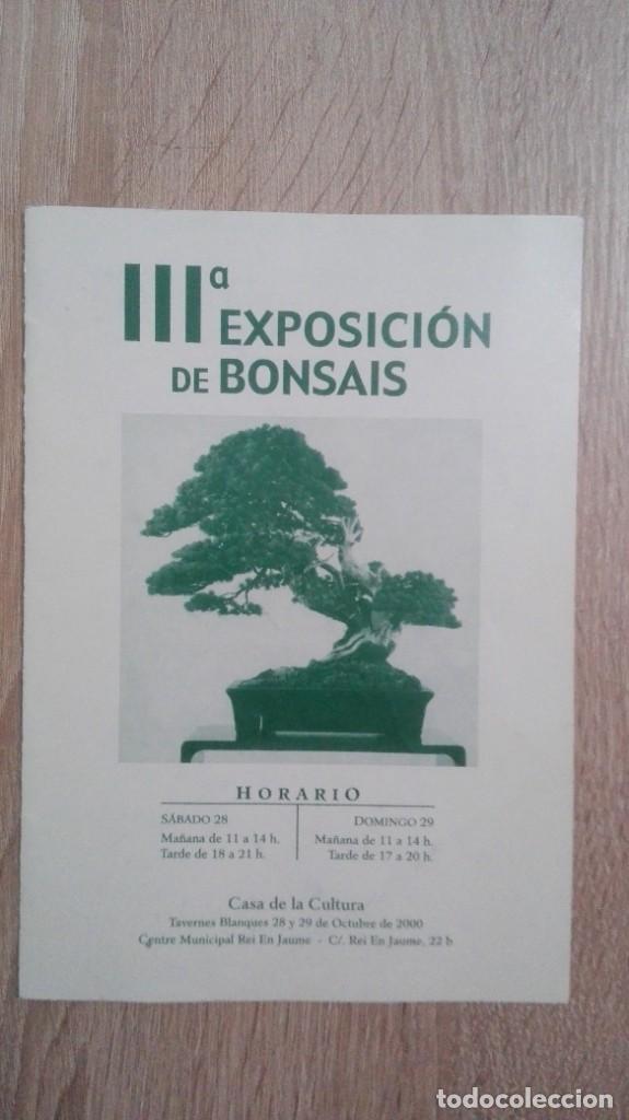 Outros artigos de papel: FOLLETO III EXPOSICI&Oacute;N DE BONSAIS-TAVERNES BLANQUES ( VAL&Egrave;NCIA )-A&Ntilde;O 2000.