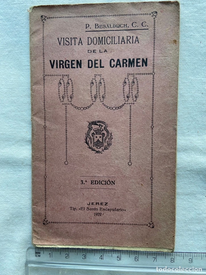 Otros Art&iacute;culos de Coleccionismo en Papel: C-13 Cartilla domiciliaria Virgen del Carmen.1922 Jerez