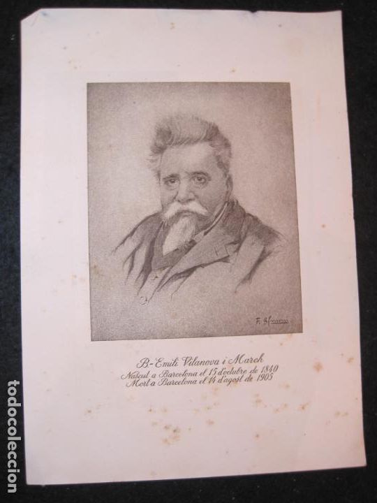 Outros artigos de papel: EMILI VILANOVA I MARCH-NASCUT A BARCELONA 1840-MORT A BARCELONA 1905-VER FOTOS-(K-4687)