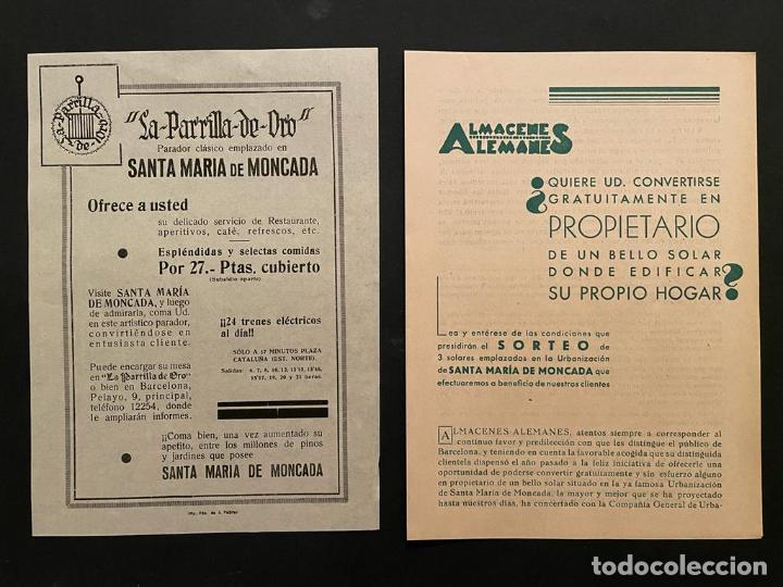 Otros art&iacute;culos de coleccionismo en papel: PUBLICIDAD ALMACENES ALEMANES Y DEL RESTAURANTE LA PARRILLA DE ORO (SANTA MARIA DE MONCADA)