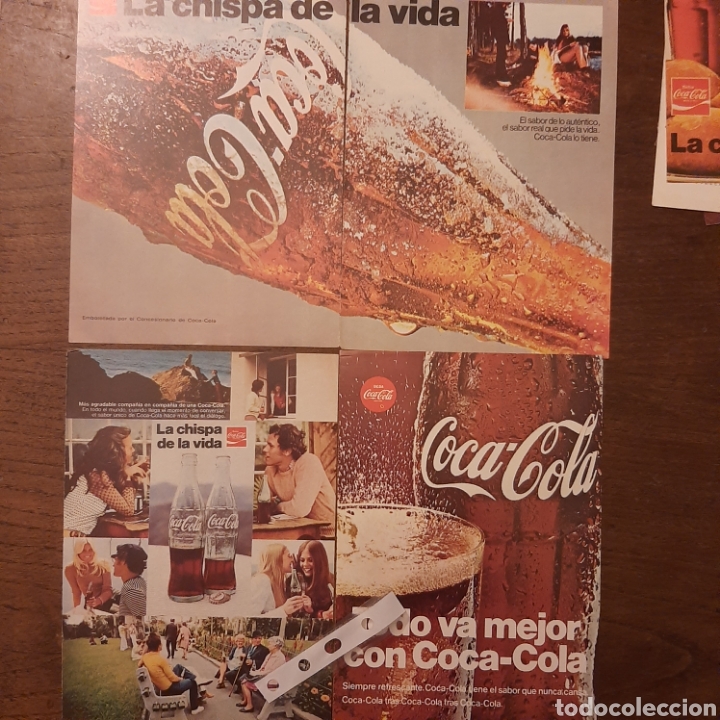Collectionnisme Papier divers: 3 anuncios publicidad bebida coca cola