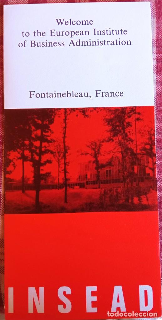 Collectionnisme Papier divers: Folleto Insead - Fointanebleau, Francia